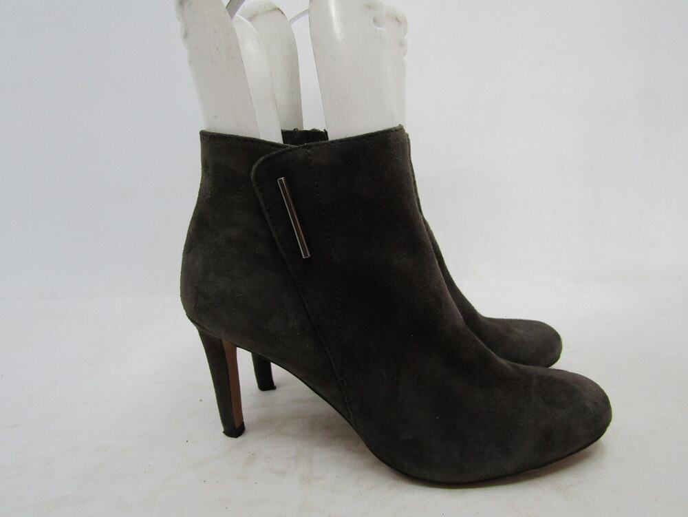 Vince Camuto Womens Size 6.5 M Dark Gray Suede Zip Ankle Fashion Boots Bootie